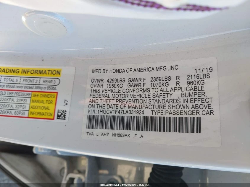 Honda Accord 1.5l Ex - изображение 9