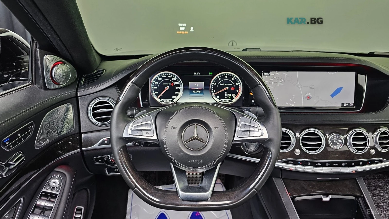 Mercedes-Benz S 63 AMG 4MATIC* HUD* 360* КОЖА* ОБДУХВ* ПАНО, снимка 13 - Автомобили и джипове - 55303858