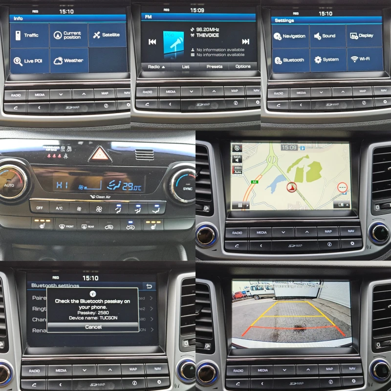 Hyundai Tucson 2.0CRDI/4X4/КАМЕРА/ПОДГРЕВ/LED/NAVI/БЛУТУТ/EURO6B, снимка 13 - Автомобили и джипове - 53491981
