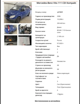 Mercedes-Benz Vito 2.2-111 CDI  | Auto.bg — изображение 17