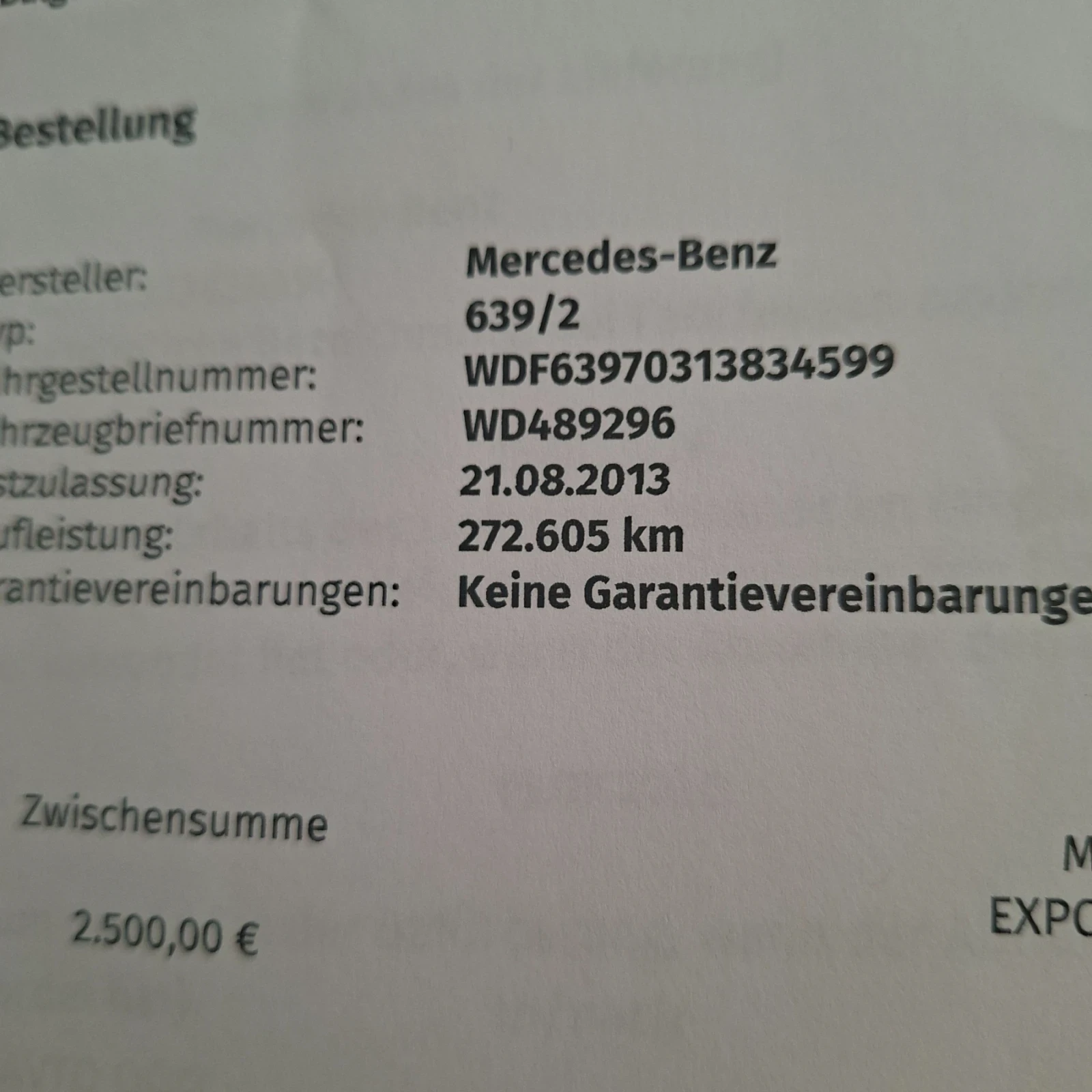 Mercedes-Benz Vito 110 CDI LANG KLIMA 9MES, снимка 13 - Бусове и автобуси - 55769087
