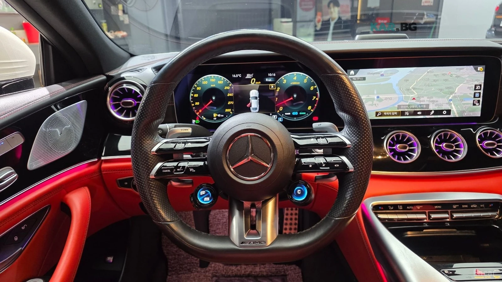 Mercedes-Benz AMG GT 43 4MATIC+ * HUD* КОЖА* ПАНО* ОБДУХВ* 360, снимка 12 - Автомобили и джипове - 55224208