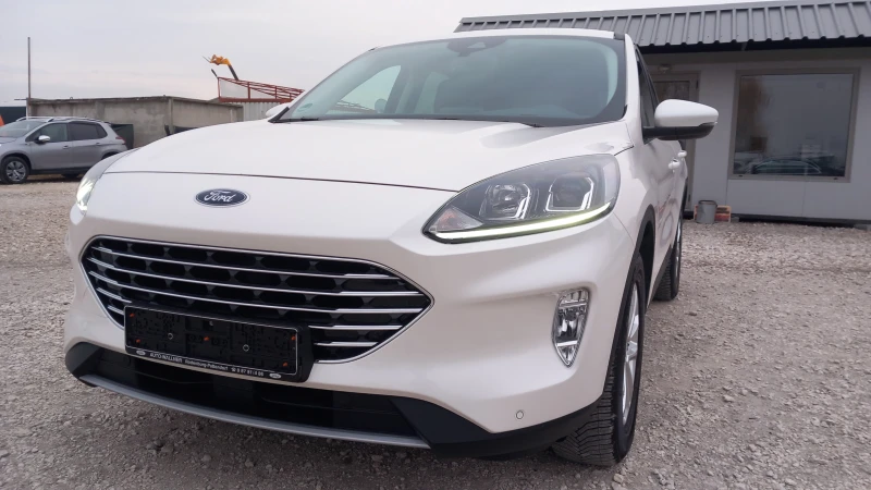 Ford Kuga 4&#215;4/2.0D-TITANIUM/LED/NAVI/КАМЕРА/БЯЛА ПЕРЛА/, снимка 1 - Автомобили и джипове - 48161627