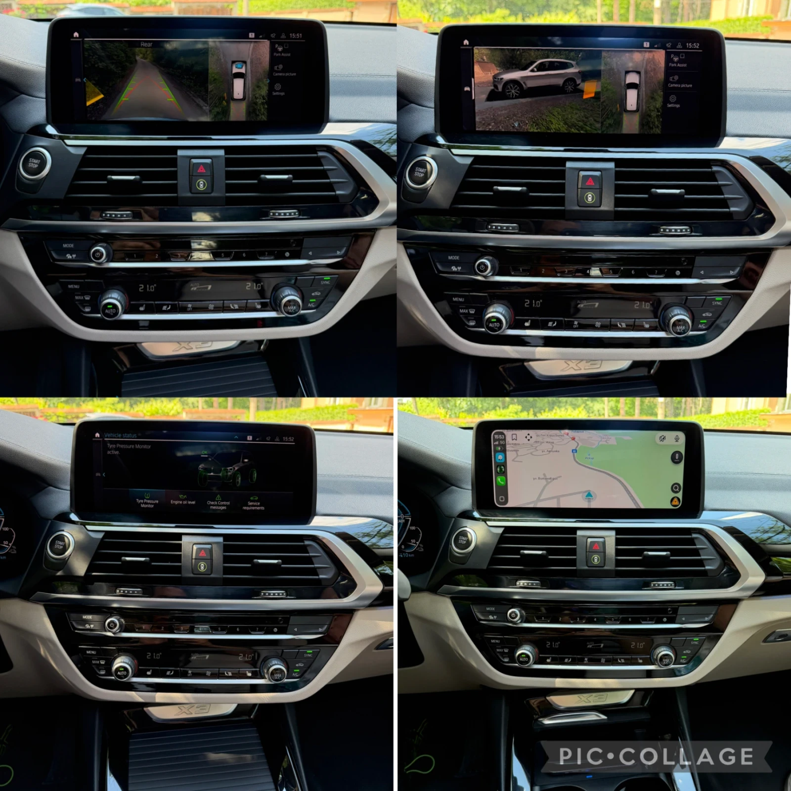 BMW X3 FULL/ПАНОРАМА/360/HUD/МЪРТВА ТОЧКА/KEYLESS/ПОДГРЕВ, снимка 16 - Автомобили и джипове - 55667648