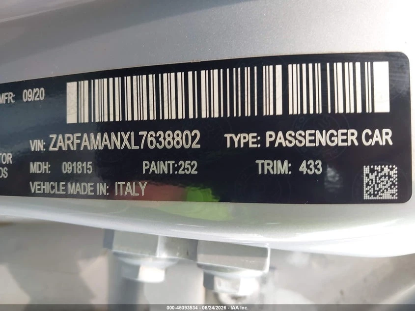 Alfa Romeo Giulia 2.0l Rwd, снимка 9 - Автомобили и джипове - 55586792