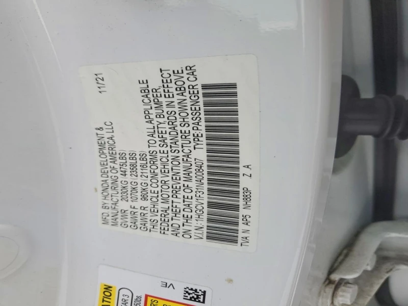 Honda Accord Фиксирана крайна цена до България , снимка 12 - Автомобили и джипове - 53502678