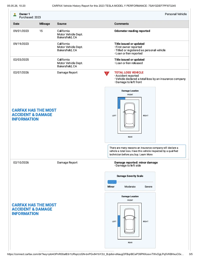 Tesla Model Y Performance AWD + Carfax, снимка 16 - Автомобили и джипове - 54419099