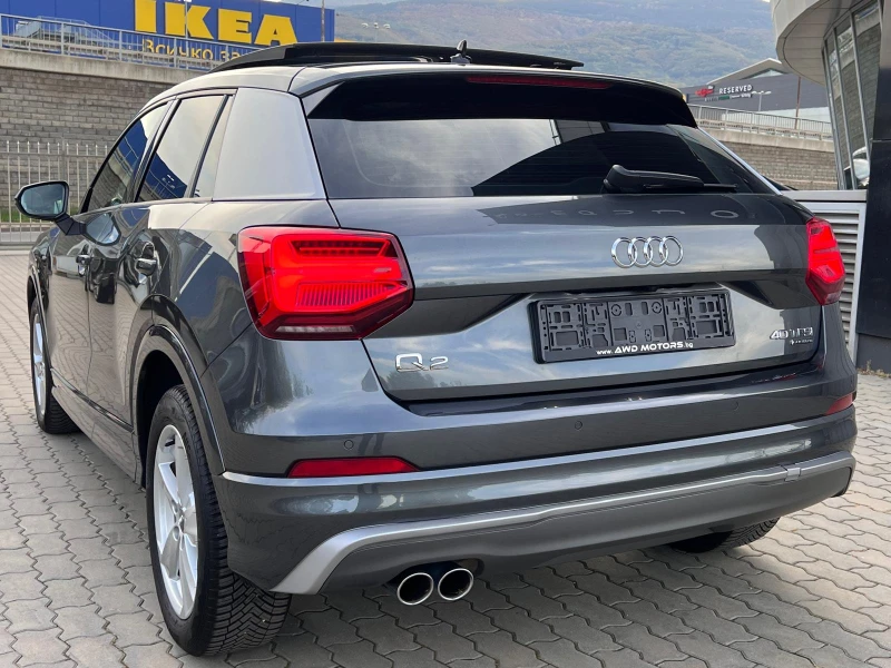 Audi Q2 S-Line 2.0 TSI 4х4 Панорама Дистроник Нави Камера, снимка 5 - Автомобили и джипове - 47656719