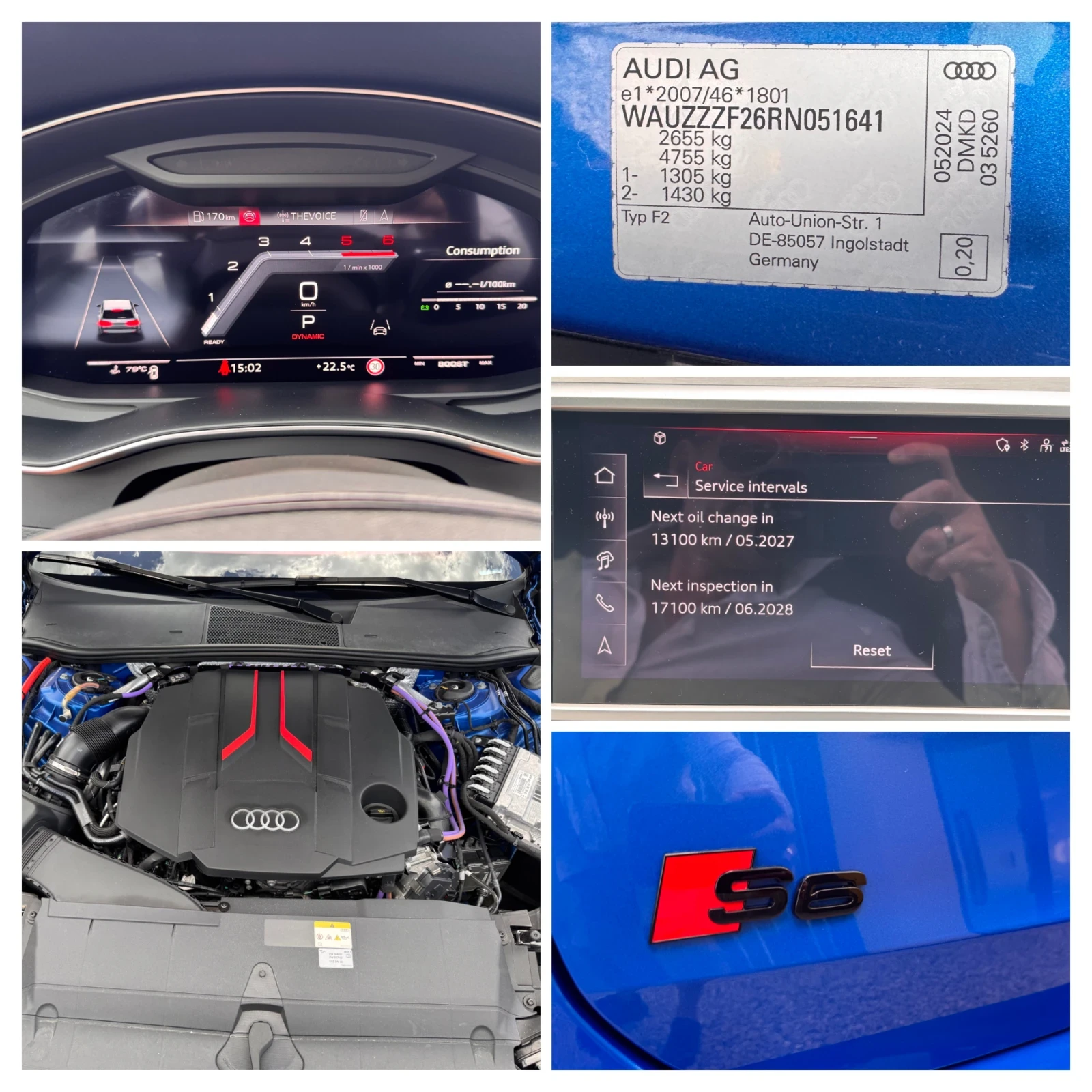 Audi A6 S6/344hp/12700km/ГАРАНЦИЯ-2г./BLACK EDITTION/НОВА/, снимка 17 - Автомобили и джипове - 55433666