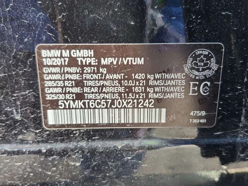 BMW X5M * SPORTS ACTIVITY VEHICLE * CARFAX * , снимка 7 - Автомобили и джипове - 53566129