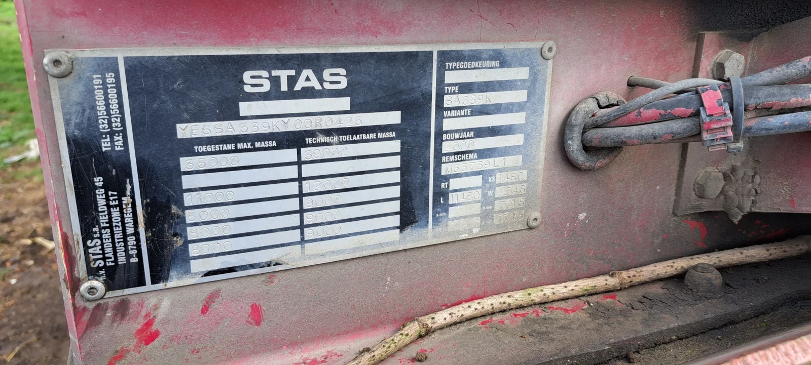 Полуремарке Stas SA339K Перфектна!!!, снимка 6 - Ремаркета - 54044435