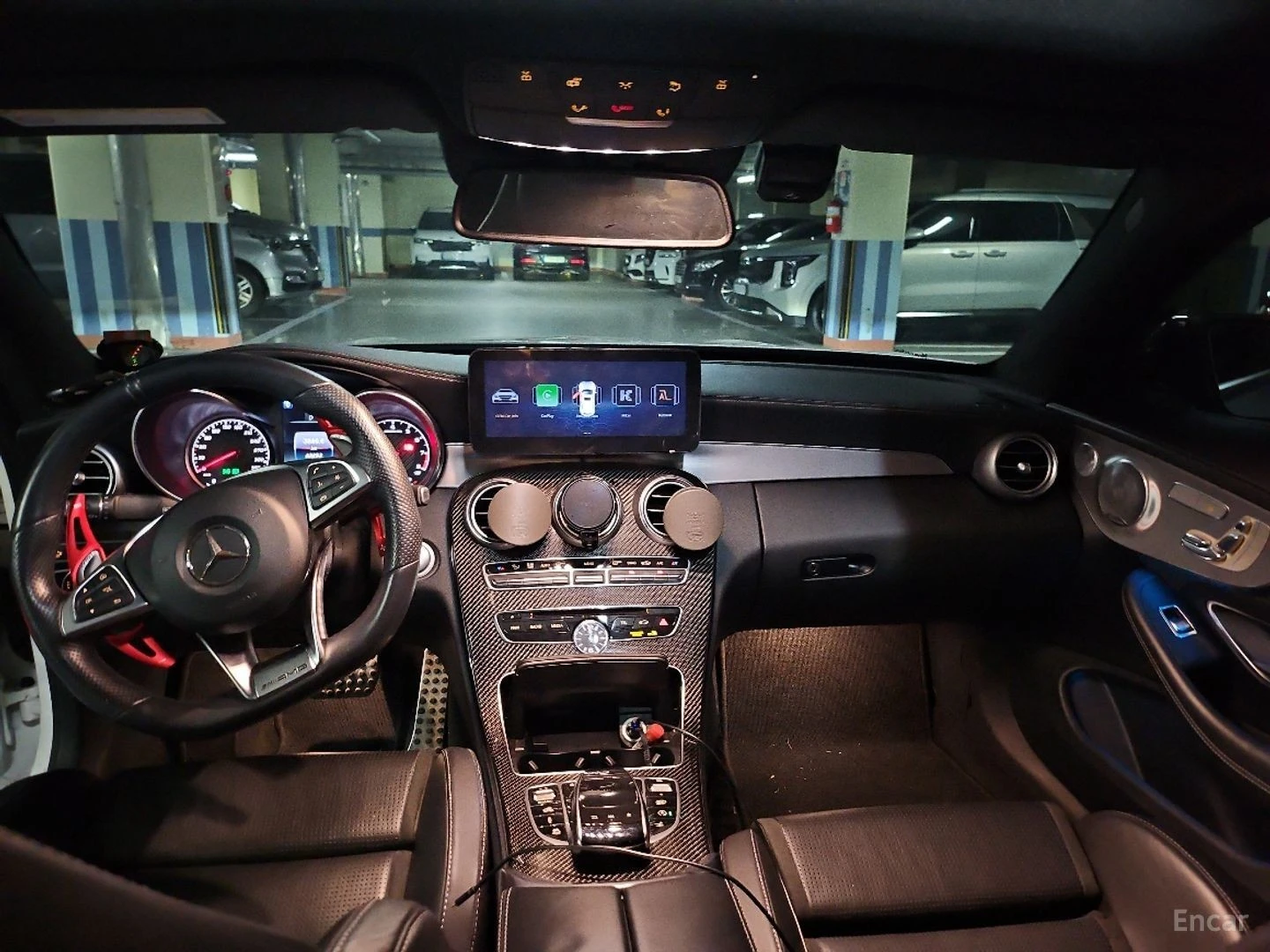 Mercedes-Benz C 63 AMG КОЖА* ПОДГРЕВ* BURMASTER* PANO* 360, снимка 9 - Автомобили и джипове - 55675255