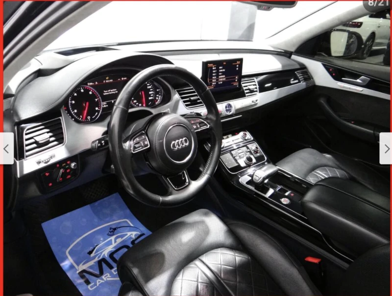 Audi A8 4.0Т* MATRIX* ХЕДЪП* ОБДУХВАНЕ* МАСАЖ* 360КАМЕРА* , снимка 8 - Автомобили и джипове - 52885139