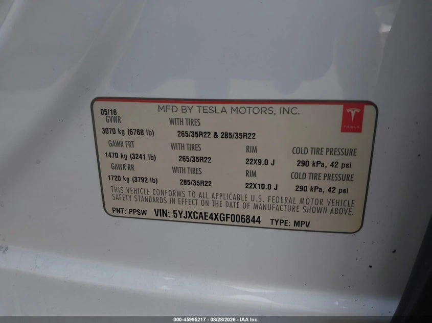 Tesla Model X 60D/P100D/P90D, снимка 9 - Автомобили и джипове - 55893384