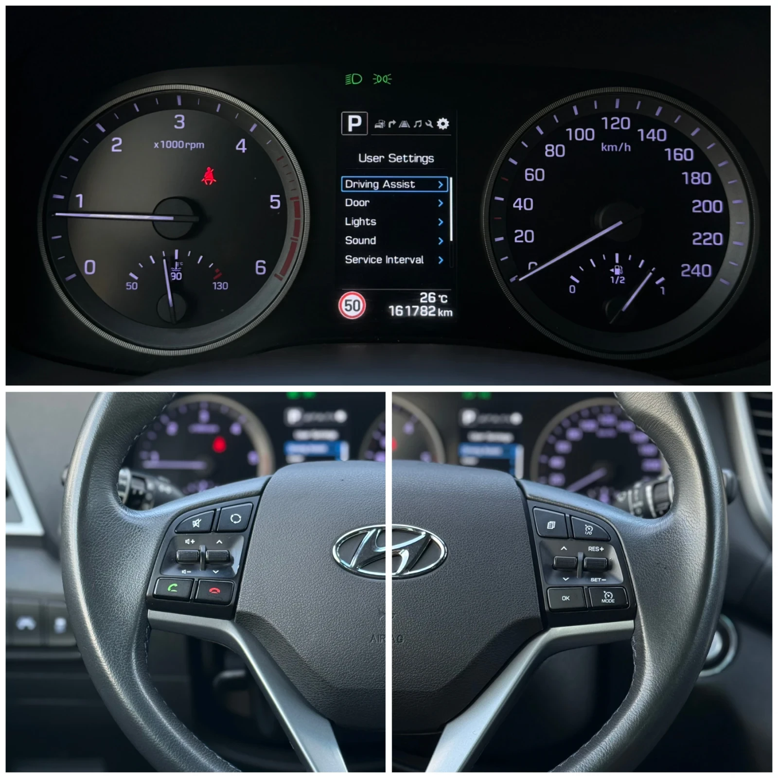 Hyundai Tucson 1.7CRDI Автомат Navi Камера Подгрев Keyless, снимка 10 - Автомобили и джипове - 55468794