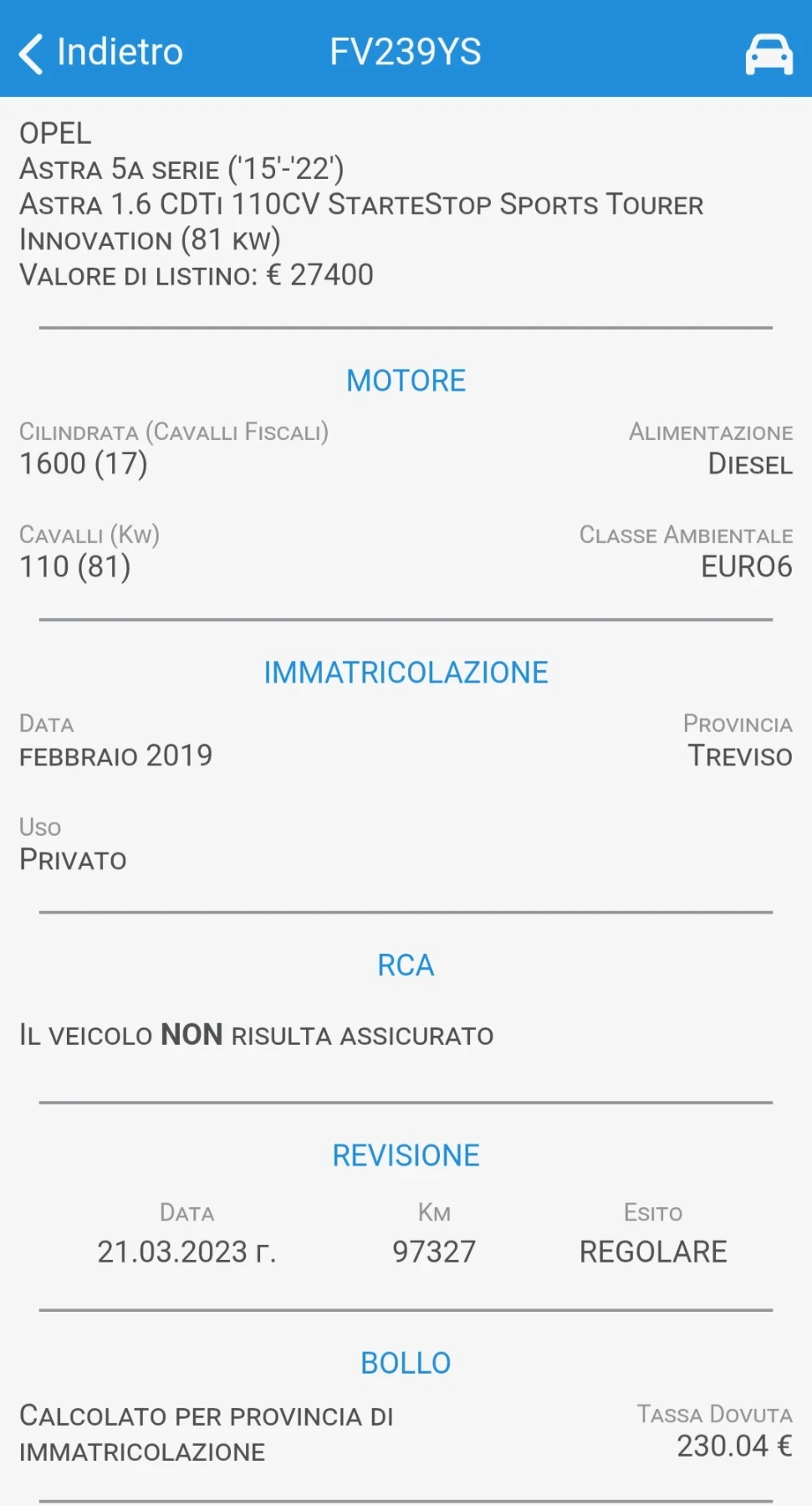 Opel Astra 1.6 Disel 110 hp Italy | Mobile.bg   16