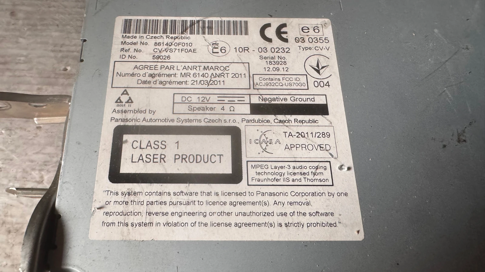   / GPS     Toyota Corolla verso 2012 - 86140-0F010 / CV-VS71F0AE | Mobile.bg   2