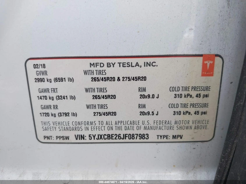 Tesla Model X 75D AWD, снимка 9 - Автомобили и джипове - 54310803