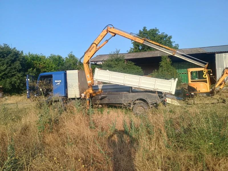 Man 8.180 Самосвал със кран, снимка 5 - Камиони - 52071054