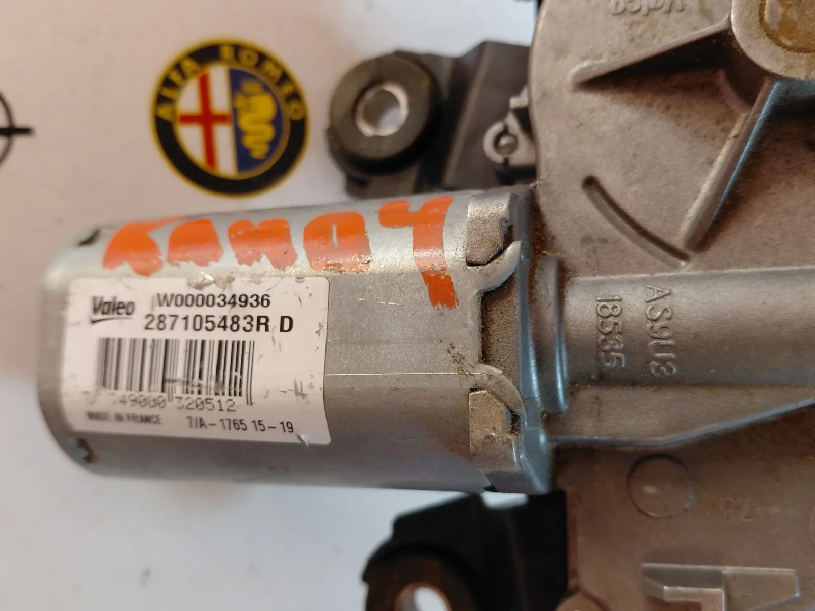 287105483R D Моторче задна чистачка RENAULT CLIO 4, CAPTUR W000034936 W000019185, снимка 2 - Части - 55889938