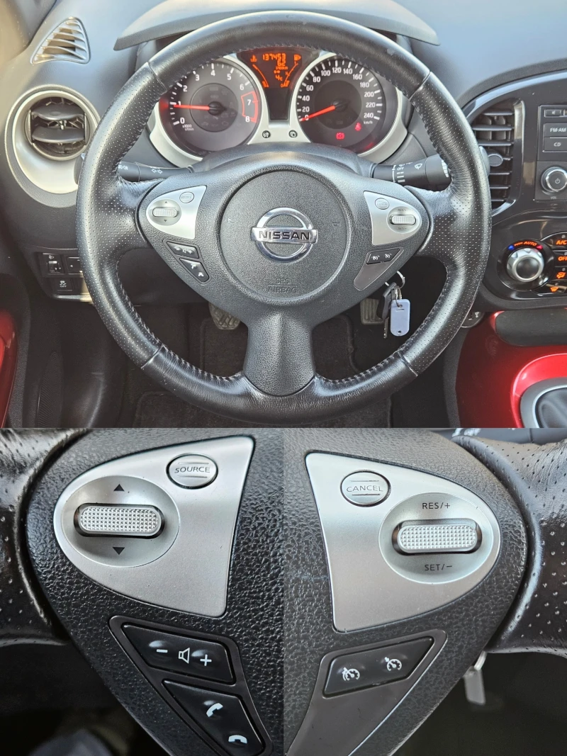 Nissan Juke 1.6i/137000км/БЛУТУТ/EURO5А/ТОП, снимка 11 - Автомобили и джипове - 48026034