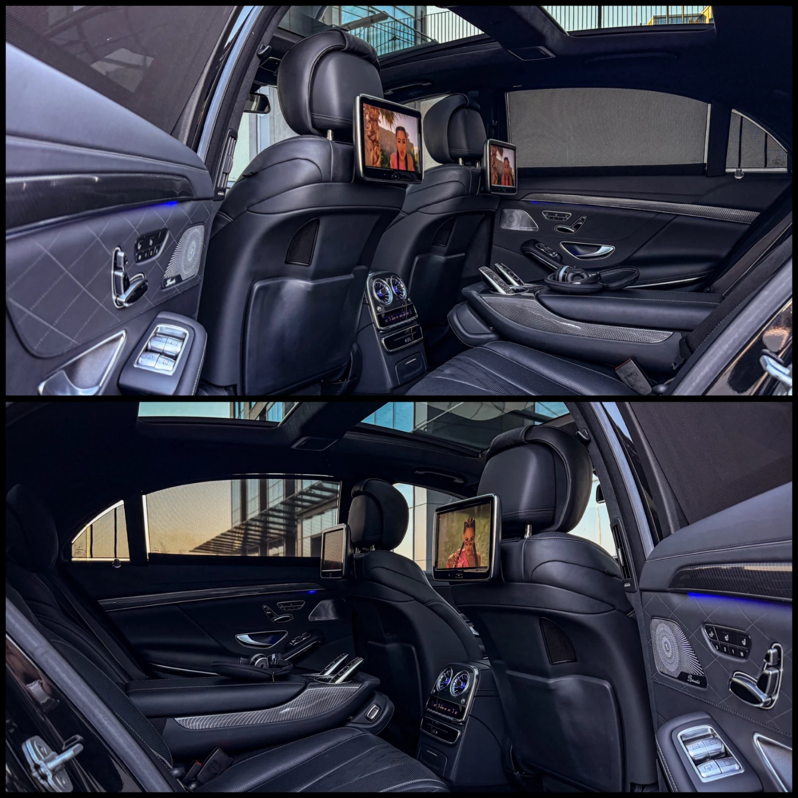 Mercedes-Benz S 500 S63 AMG OPTIC/Designo/3xTV/CARBON/NIGHT/BURM/FULL, снимка 14 - Автомобили и джипове - 53322993