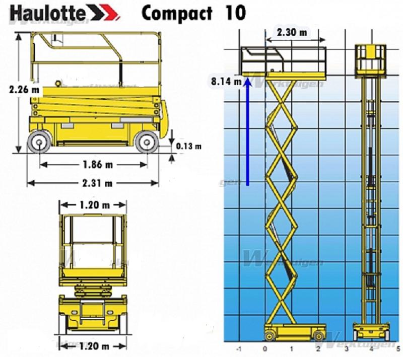 Автовишка Друга марка HAULOTTE COMPACT 10, снимка 16 - Индустриална техника - 30608547