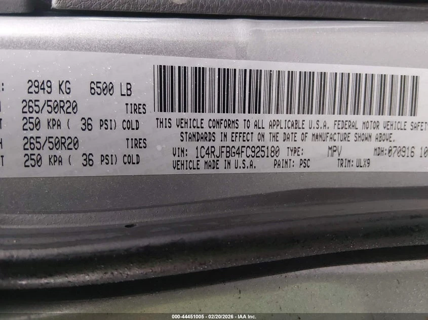 Jeep Grand cherokee 3.6L V-6 DOHC, VVT, 290HP 4X4 Drive | Mobile.bg � ����������� 9