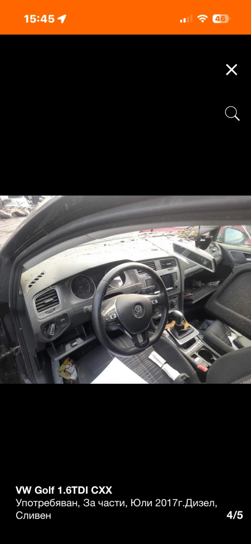 VW Golf 1.6TDI CXX НА ЧАСТИ!!!, снимка 4 - Автомобили и джипове - 53034236