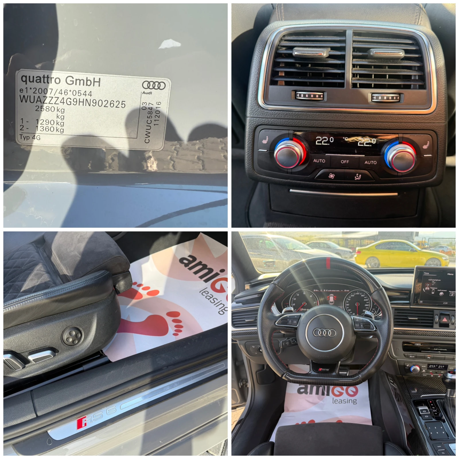 Audi Rs6 RS6 PERFORMANCE + 605 ks СОБСТВЕН ЛИЗИНГ !!!, снимка 17 - Автомобили и джипове - 54800798