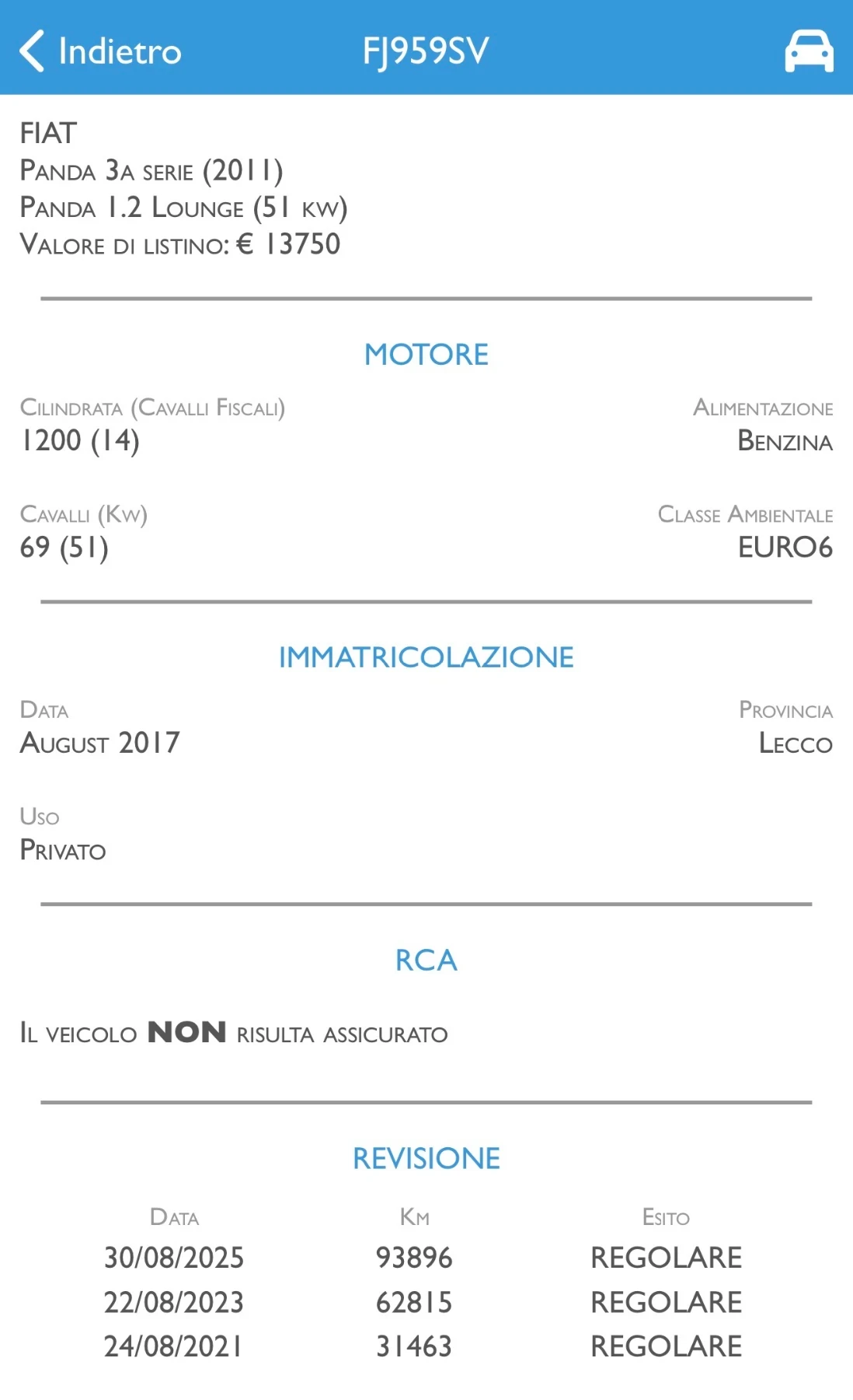 Fiat Panda Euro6 1.2 Lounge 98.000km!, снимка 13 - Автомобили и джипове - 55441424