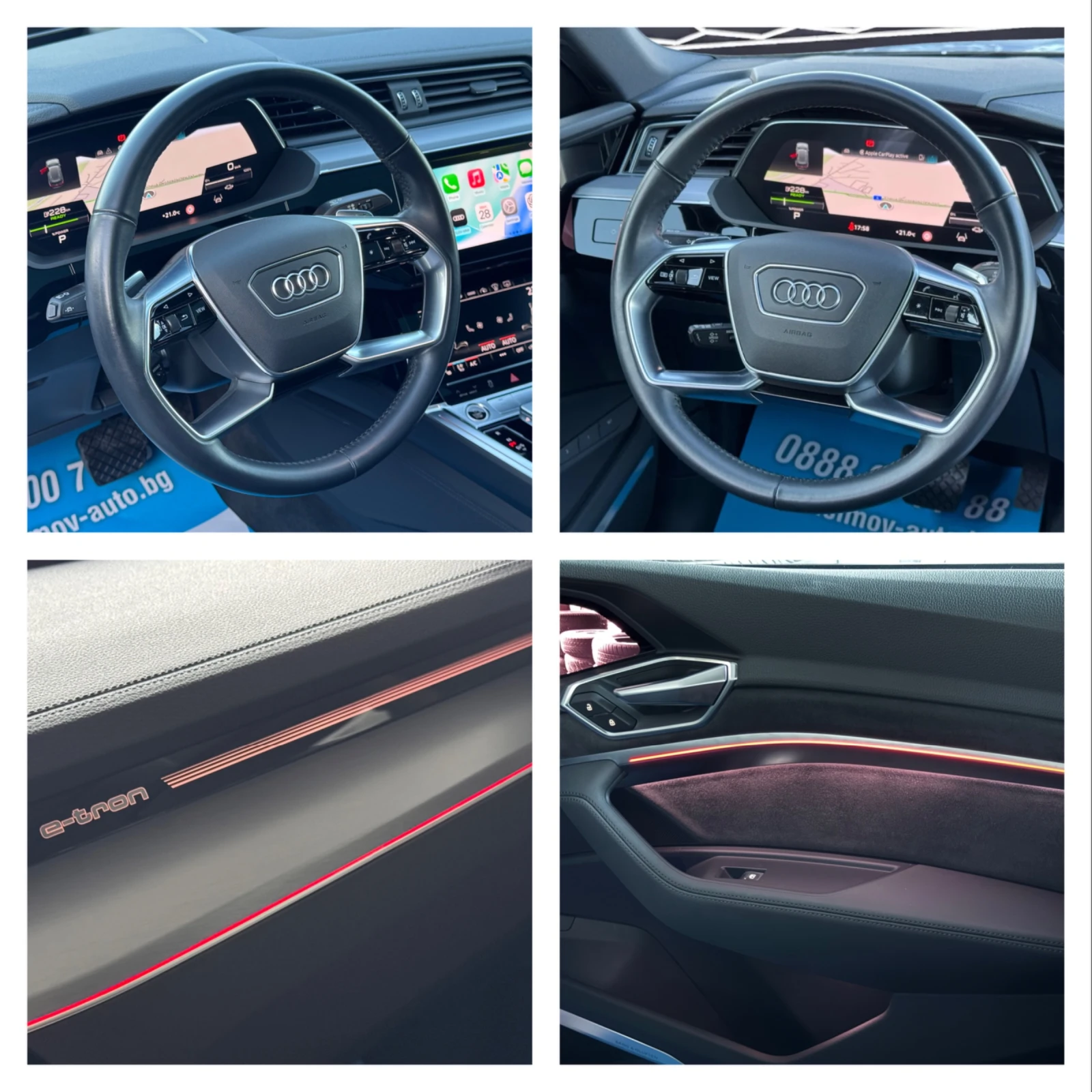 Audi E-Tron 55 SPORTBACK S-LINE HEAD-UP ВАКУУМ ПАНОРАМА ОБДУХВ, снимка 8 - Автомобили и джипове - 56259857