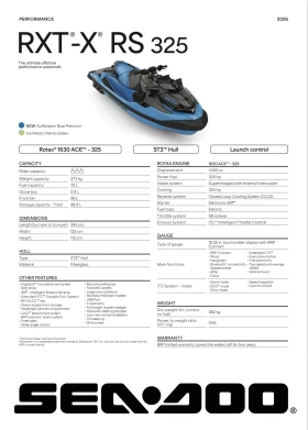 Джет Bombardier Sea Doo Rxpx Rxtx 325 tech , снимка 5