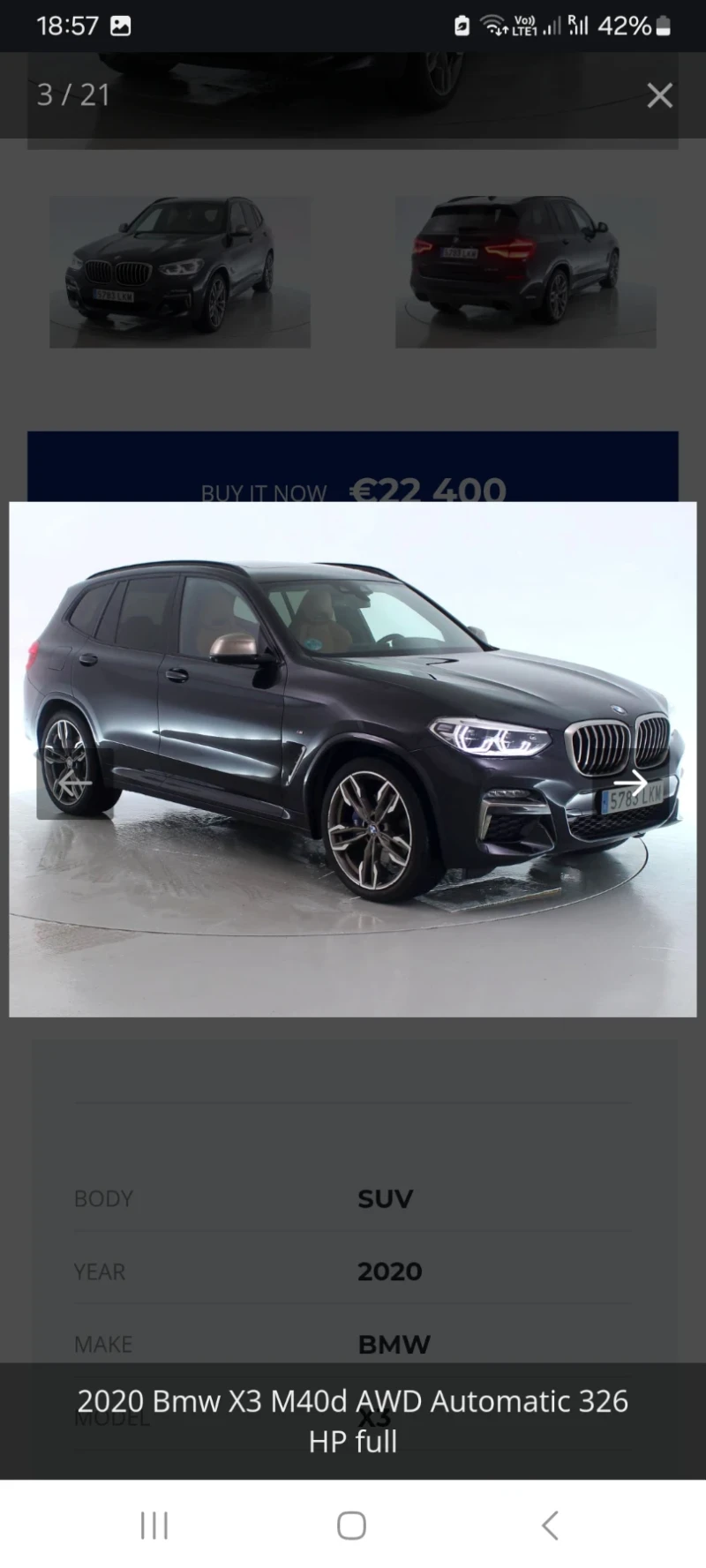 BMW X3 M40d xDrive , снимка 3 - Автомобили и джипове - 48444913