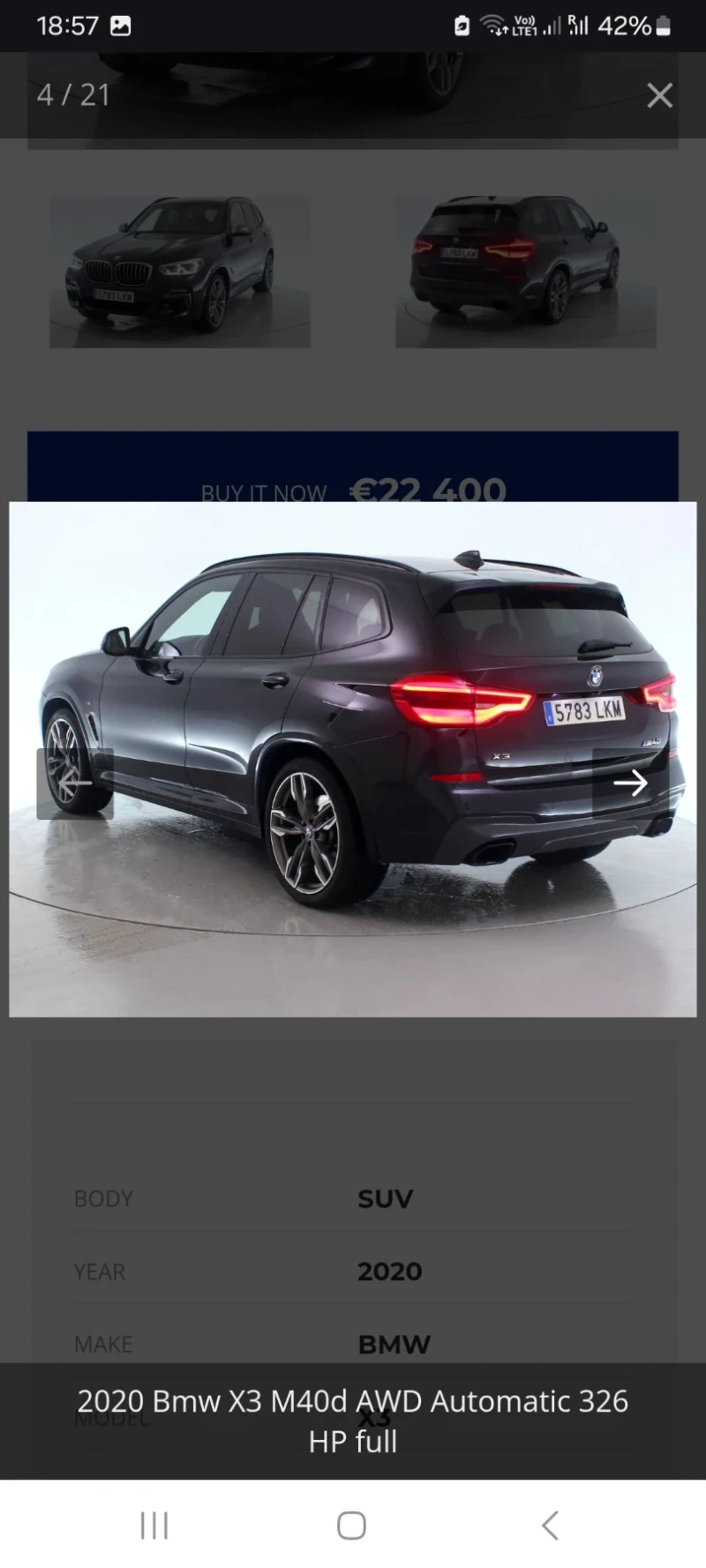 BMW X3 M40d xDrive , снимка 4 - Автомобили и джипове - 48444913