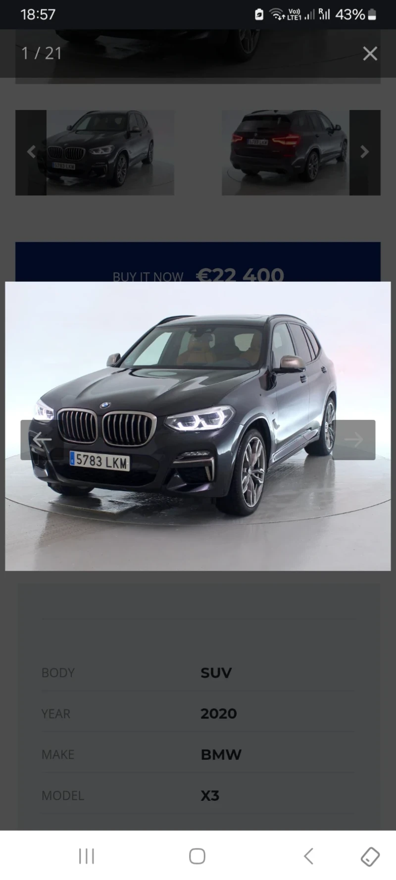 BMW X3 M40d xDrive , снимка 1 - Автомобили и джипове - 48444913