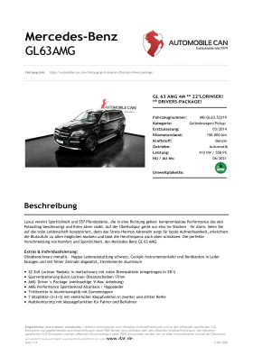Mercedes-Benz GL 63 AMG AMG DRIVE* PACKAGE - 26400 € / 51633.91 лв. - 60996497 17