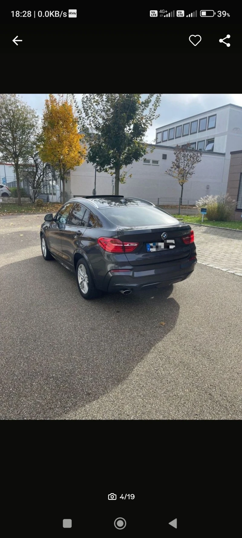 BMW X4 2.0d, снимка 4 - Автомобили и джипове - 49199695