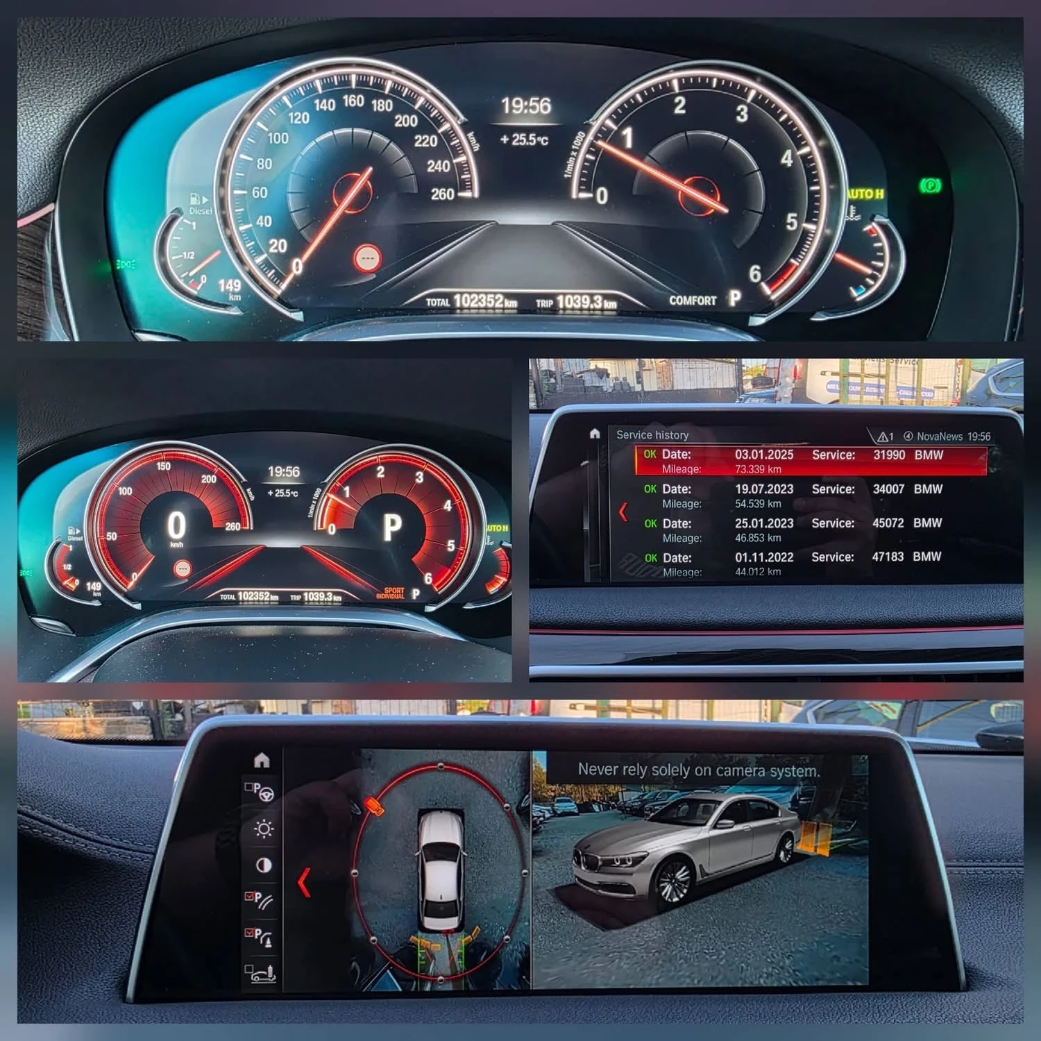 BMW 740 XD 320K.C. FULL / М-ПАКЕТ / ЛАЗЕР / 3Д КАМЕРИ, снимка 13 - Автомобили и джипове - 54965714