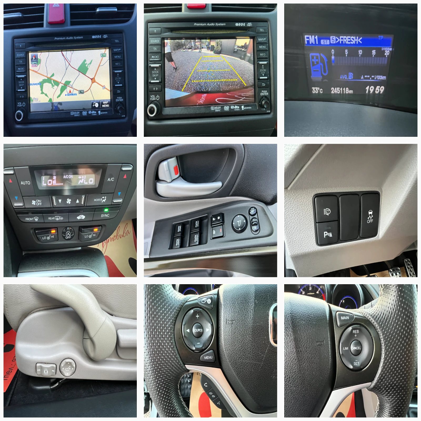 Honda Civic 2.2i-DTEC ПАНОРАМА/КОЖА/НАВИГАЦИЯ/КАМЕРА/PDC/LED/, снимка 15 - Автомобили и джипове - 55758242