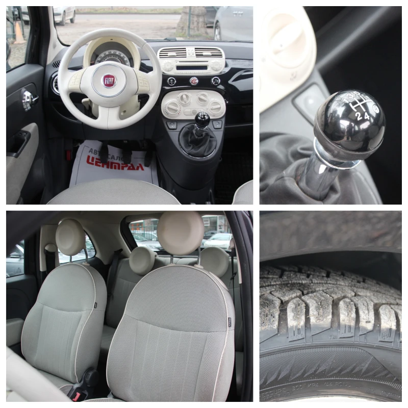 Fiat 500 1.2i  EURO 5A НОВ ВНОС     , снимка 14 - Автомобили и джипове - 53475724