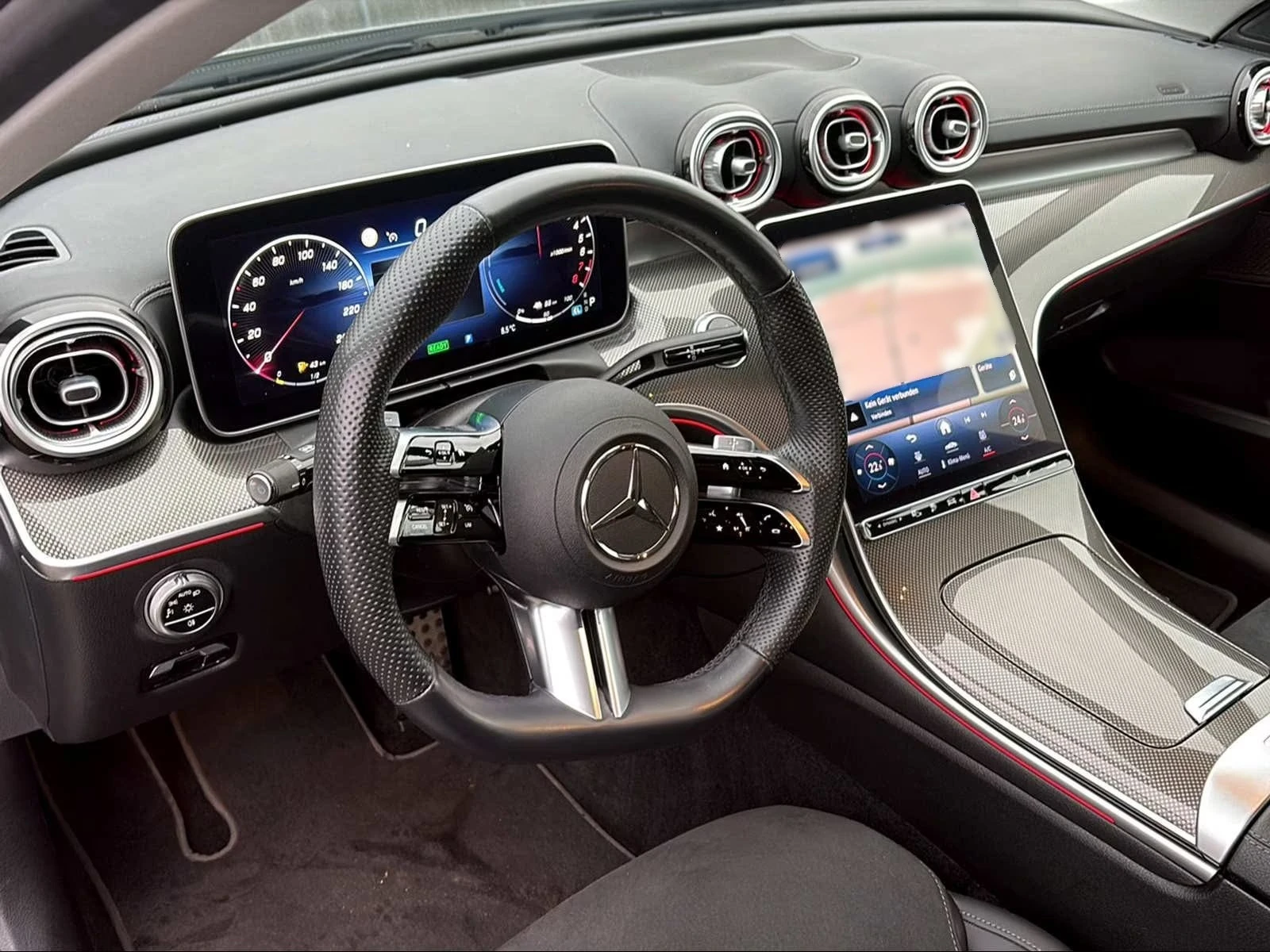 Mercedes-Benz C 300 e / AMG / PLUG-IN / CAMERA / CARBON /, снимка 12 - Автомобили и джипове - 55818142