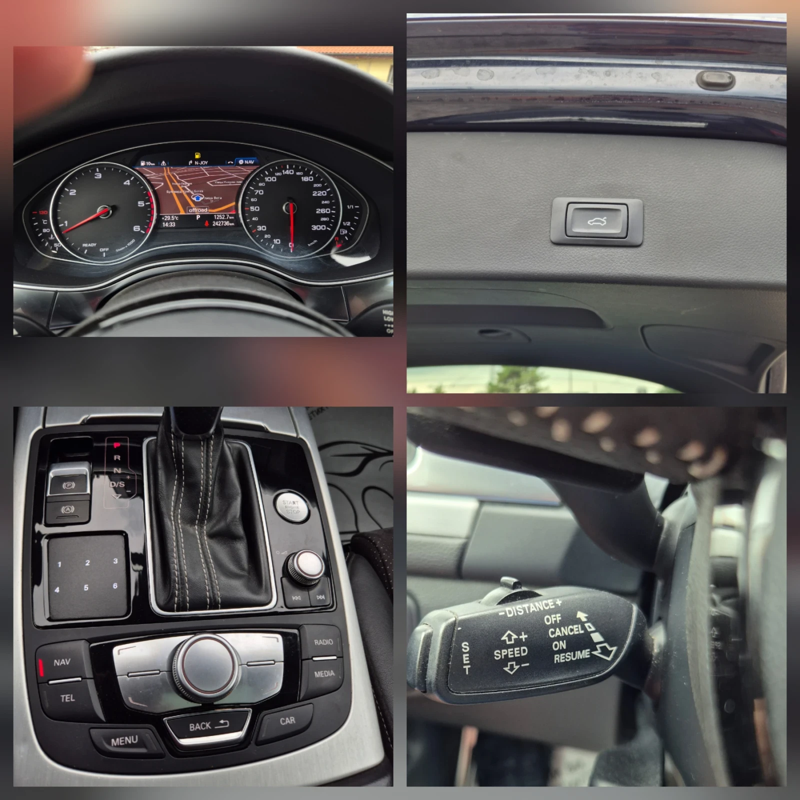 Audi A6 3.0TDI* S-LINE* ПАНОРАМА* LED* NAVI* DISTRONIC, снимка 17 - Автомобили и джипове - 52848995