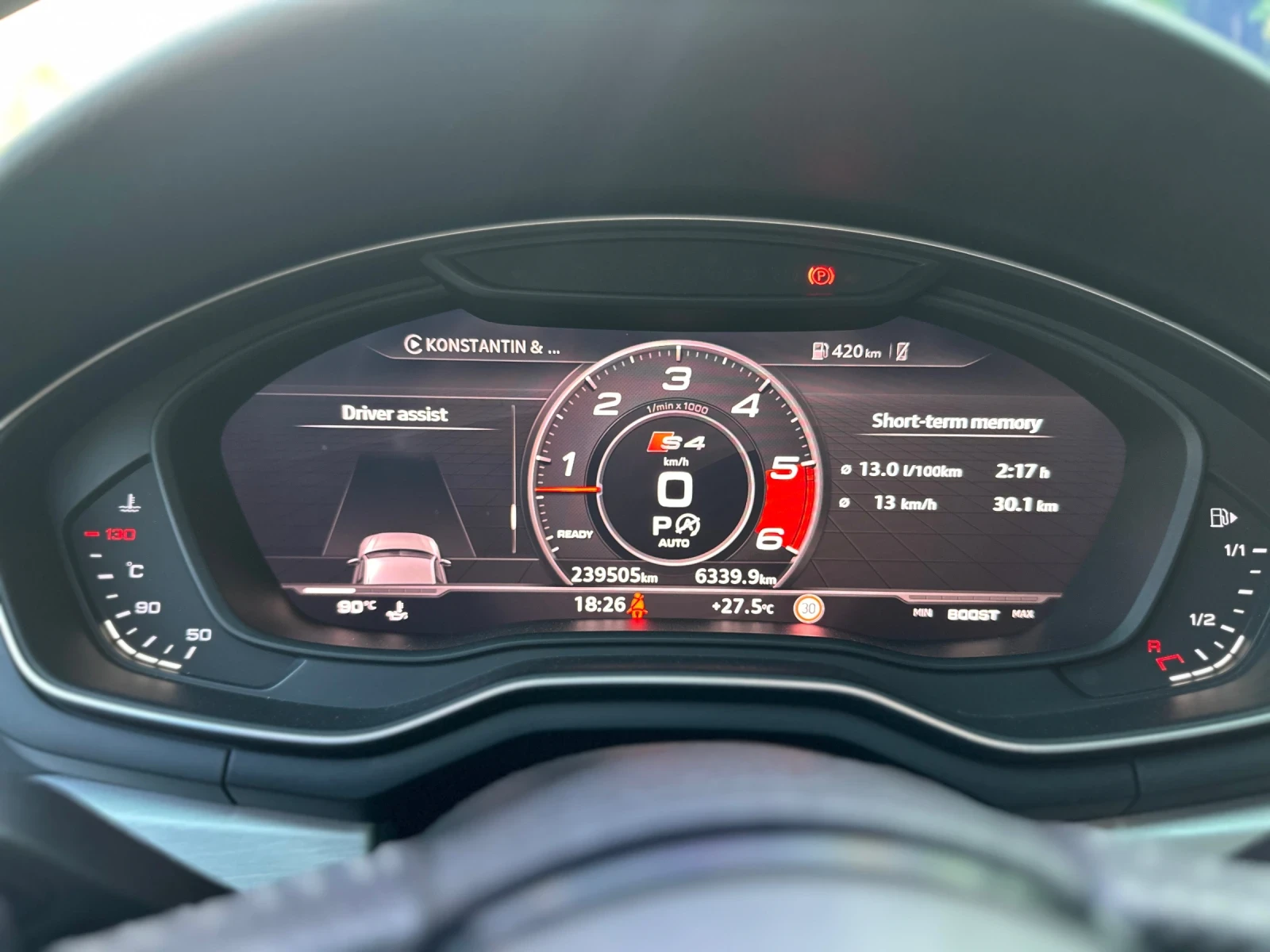 Audi A4 2019/Quattro/50TDI 286 Matrix/Adaptive/Full S-Line, снимка 13 - Автомобили и джипове - 54767453