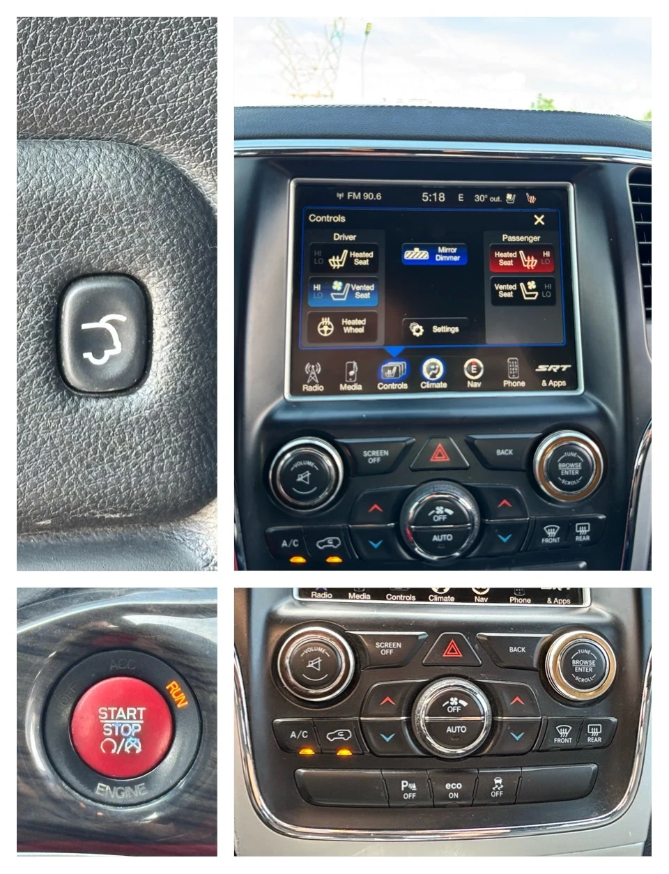 Jeep Grand cherokee 6.4/SRT/PANO/FULL MAXX, снимка 11 - Автомобили и джипове - 54880844