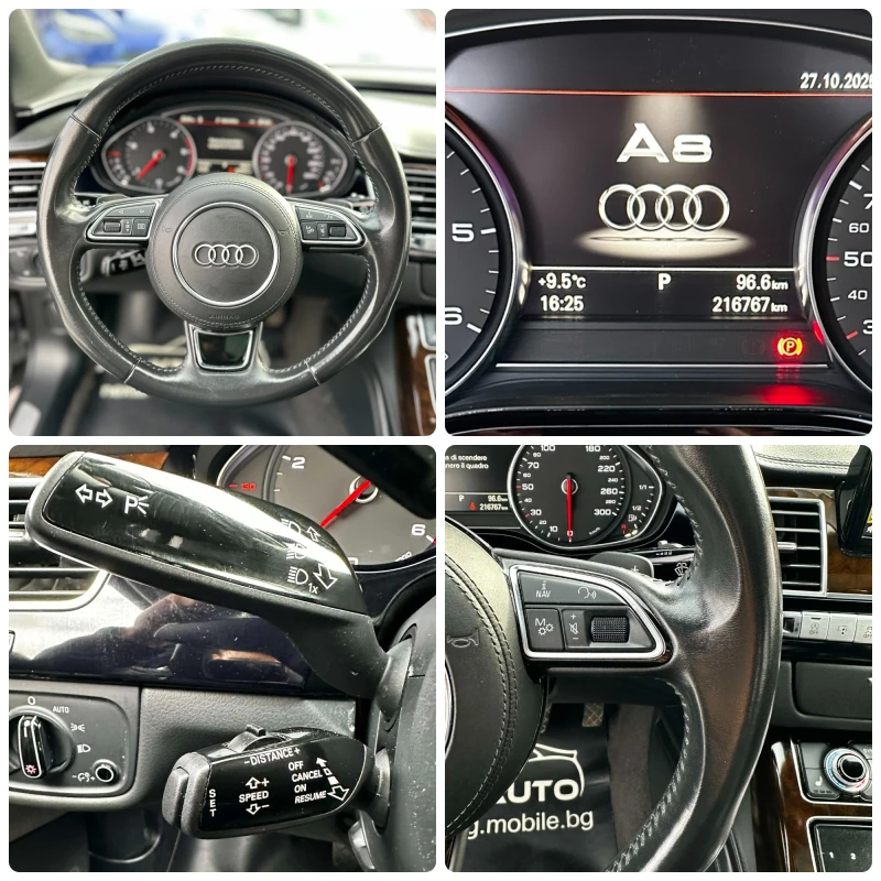 Audi A8 3.0TDI 258HP MATRIX DISTRONIC ШИБЕДАХ BOSE EURO6B, снимка 14 - Автомобили и джипове - 52202582