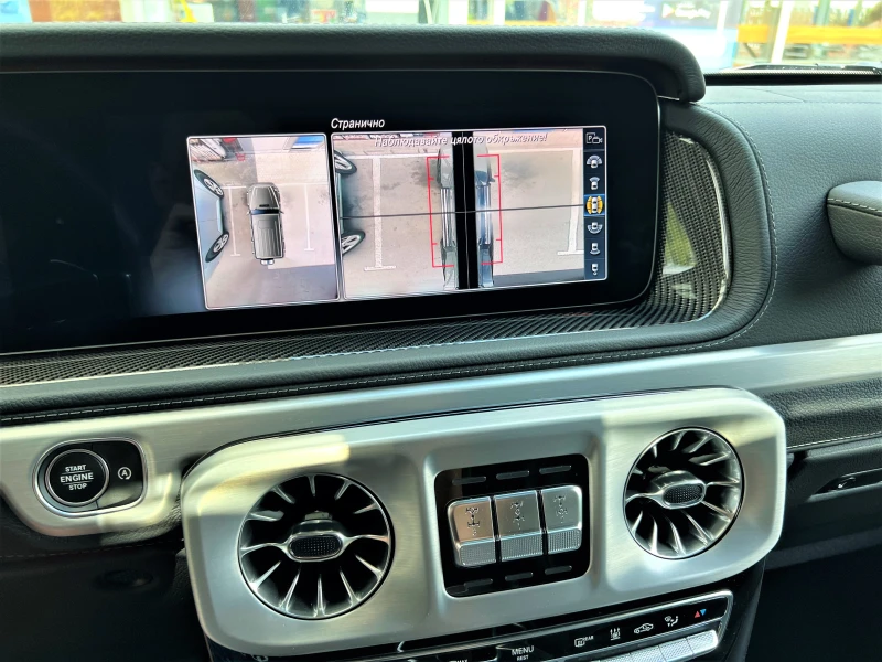 Mercedes-Benz G 63 AMG 4-MATIC/CARBON/MANUFAKTUR/NIGHT/BURM/360/, снимка 11 - Автомобили и джипове - 53327830