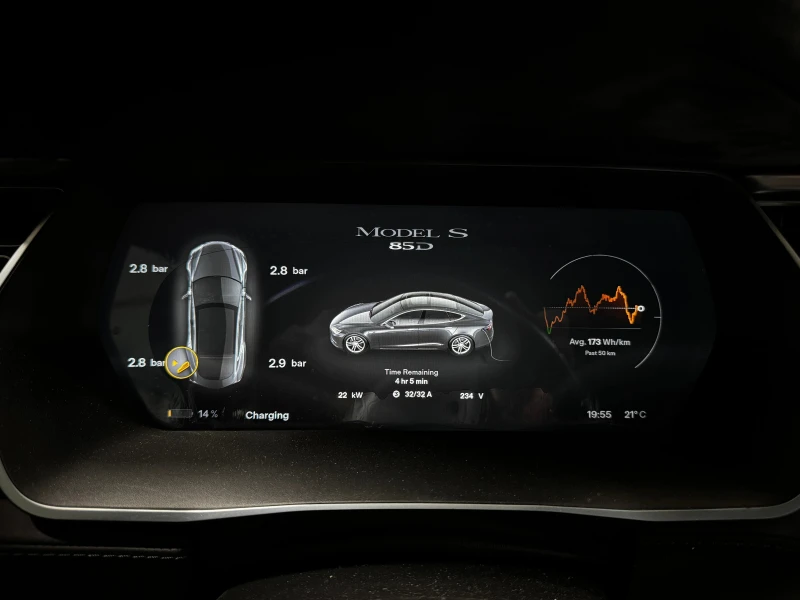 Tesla Model S 85D 4x4 EU Dual Charger, снимка 15 - Автомобили и джипове - 51783435