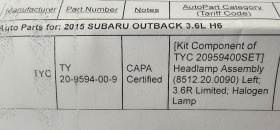 Нови Фарове за Subaru Outback 3.6 2015-2017, снимка 16 - Части - 45675998