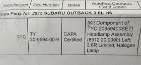 Нови Фарове за Subaru Outback 3.6 2015-2017, снимка 16 - Части - 47120514